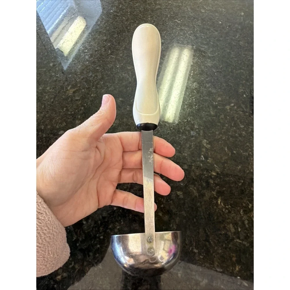 Vintage Soup Ladle Stainless Steel Made In Taiwan Rubber Grip Kitchen‎ Utensils